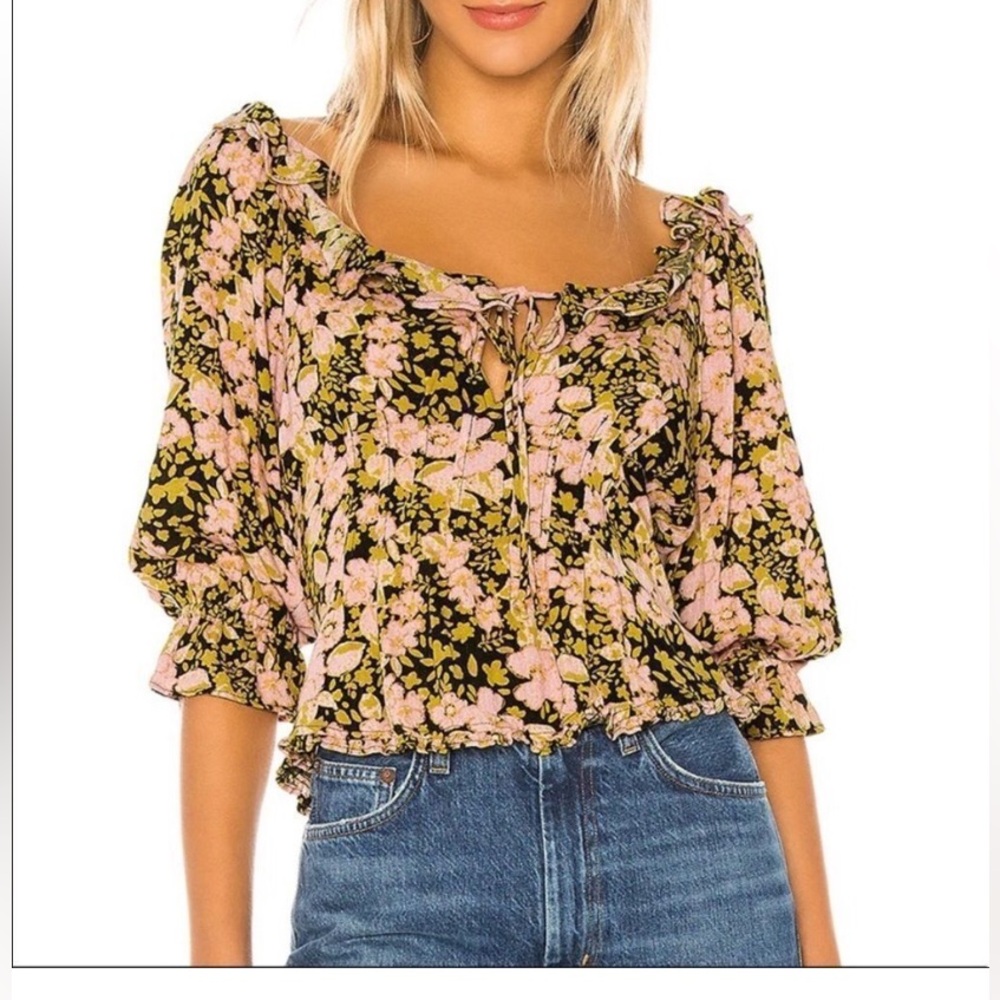 Free People Sweet Memories Floral Top XS